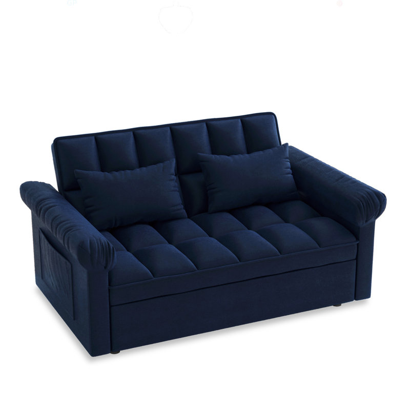 Loveseats Sofa Bed With Pull-Out Bed,Adjsutable Back