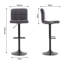 Myda Swivel Upholstered Adjustable Height Counter Stool with Metal Frame-427332324