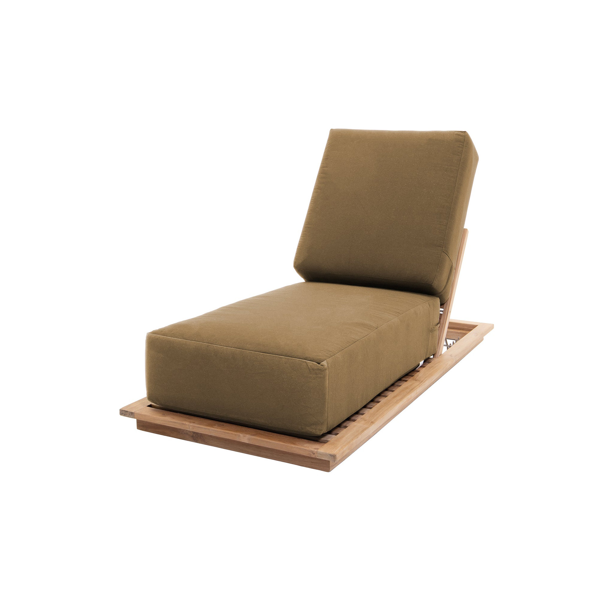 Varenna 27.5'' Outdoor Teak Chaise Lounge, Cocoa