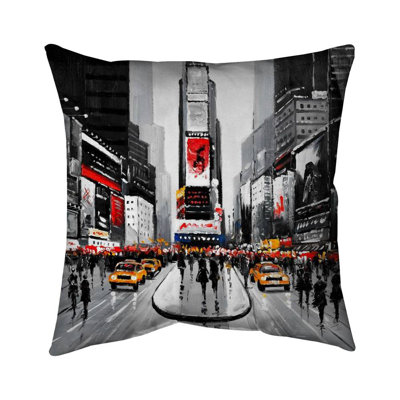 New york city busy street - 20"x20" Throw pillow cover - Poly twill - Print on demand