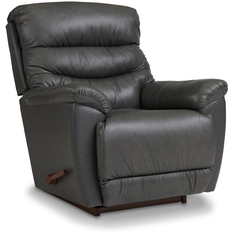 Fauteuil inclinable manuel en cuir Joshua, Gris