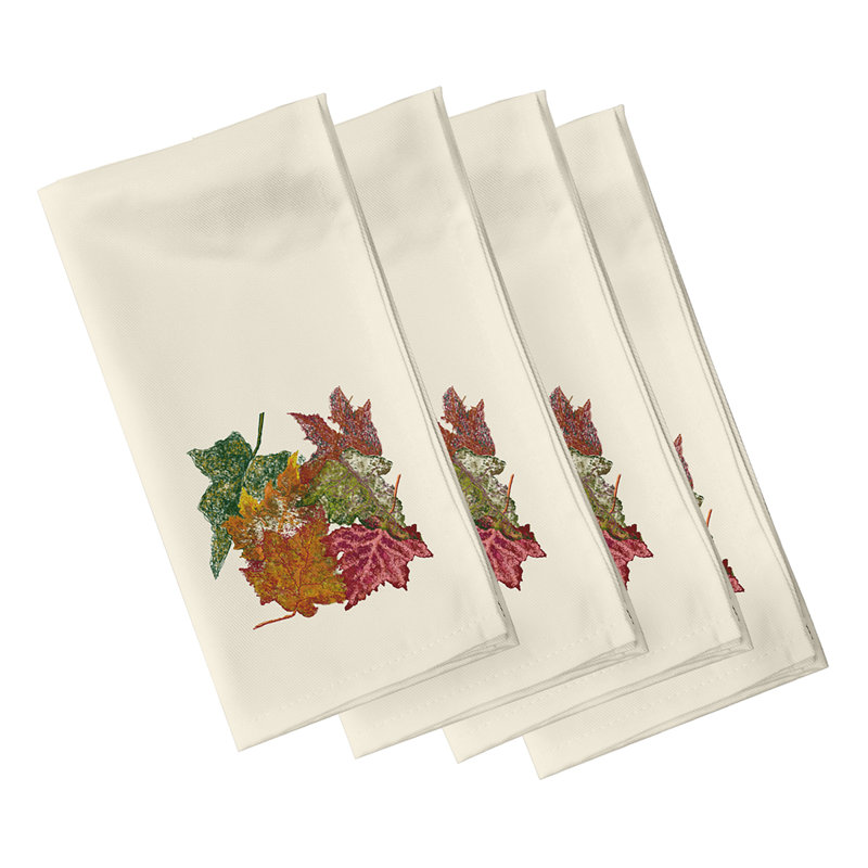Chloegrace Polyester Rustic Napkins, Ivory