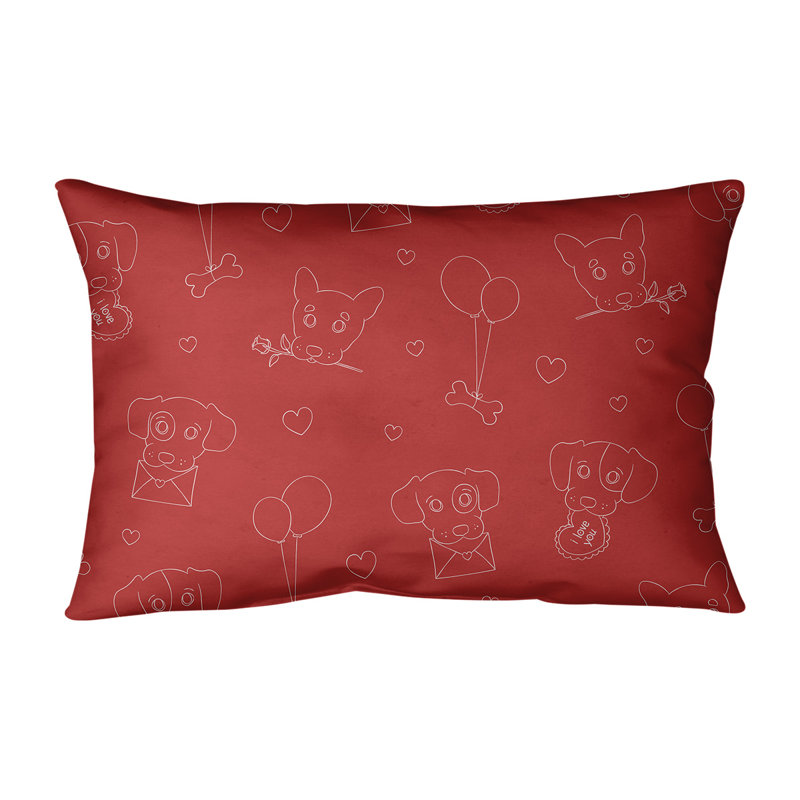 Coussin lombaire pour chiens st day, Rouge