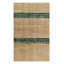 Vintage Zeki Müren Rug, Beige With Green Striped Minimalist Design - Rug & Kilim