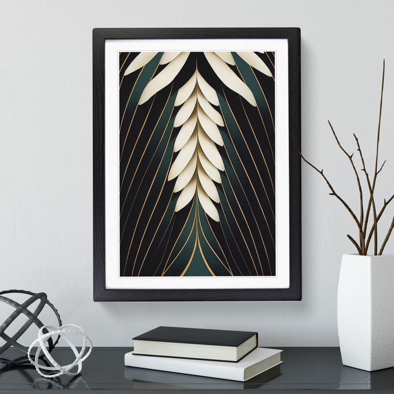 Miraculous Feather - Framed Print, Black, 64cm H x 46cm W x 2cm D