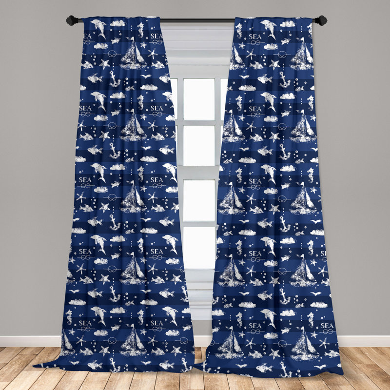 Striped Semi-Sheer Rod Pocket Curtain Panels, 28" x 63"