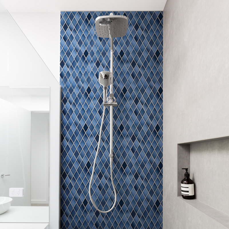 Hudson 2" x 3" Porcelain Grid Mosaic Wall & Floor Tile, Blue