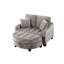 Canapé à deux places, canapé-lit double avec accoudoirs et dossiers irréguliers, repose-pieds avec espace de rangement, deux petits coussins décoratifs convenant au salon et à la chambre à coucher - brun-503074142
