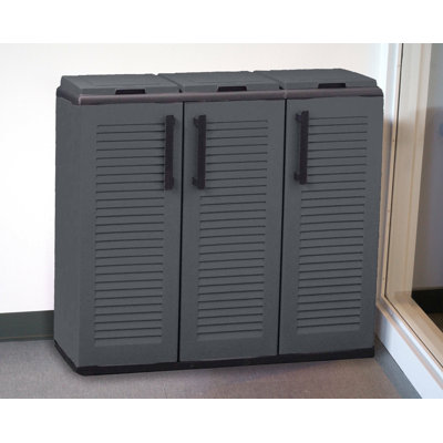 Indoor Or Outdoor Litter Cabinet Door  3-Door Bags For Separate Collection, 102X37H84 Cm