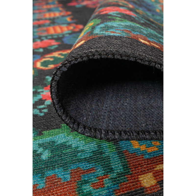 Caretta Chenille Floral Indoor / Outdoor Rug, Round 8'3"