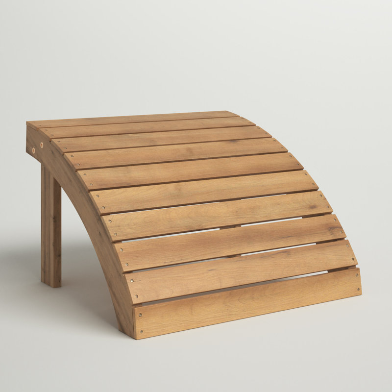 Anistynn Acacia Outdoor Ottoman, Natural