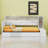 Upholstered Daybed with Storage Footstool, Shelves, Trundle, USB Charging and LED Light-868198178