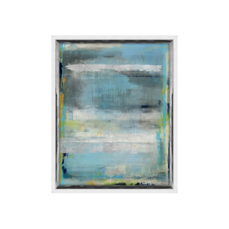 "Clearing the Sky" par Mari Urasawa - Impression sur toile, Argent doré, H 60 po x l 47 po