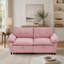Canapé-lit convertible 73 po en velours rose avec matelas coulissant