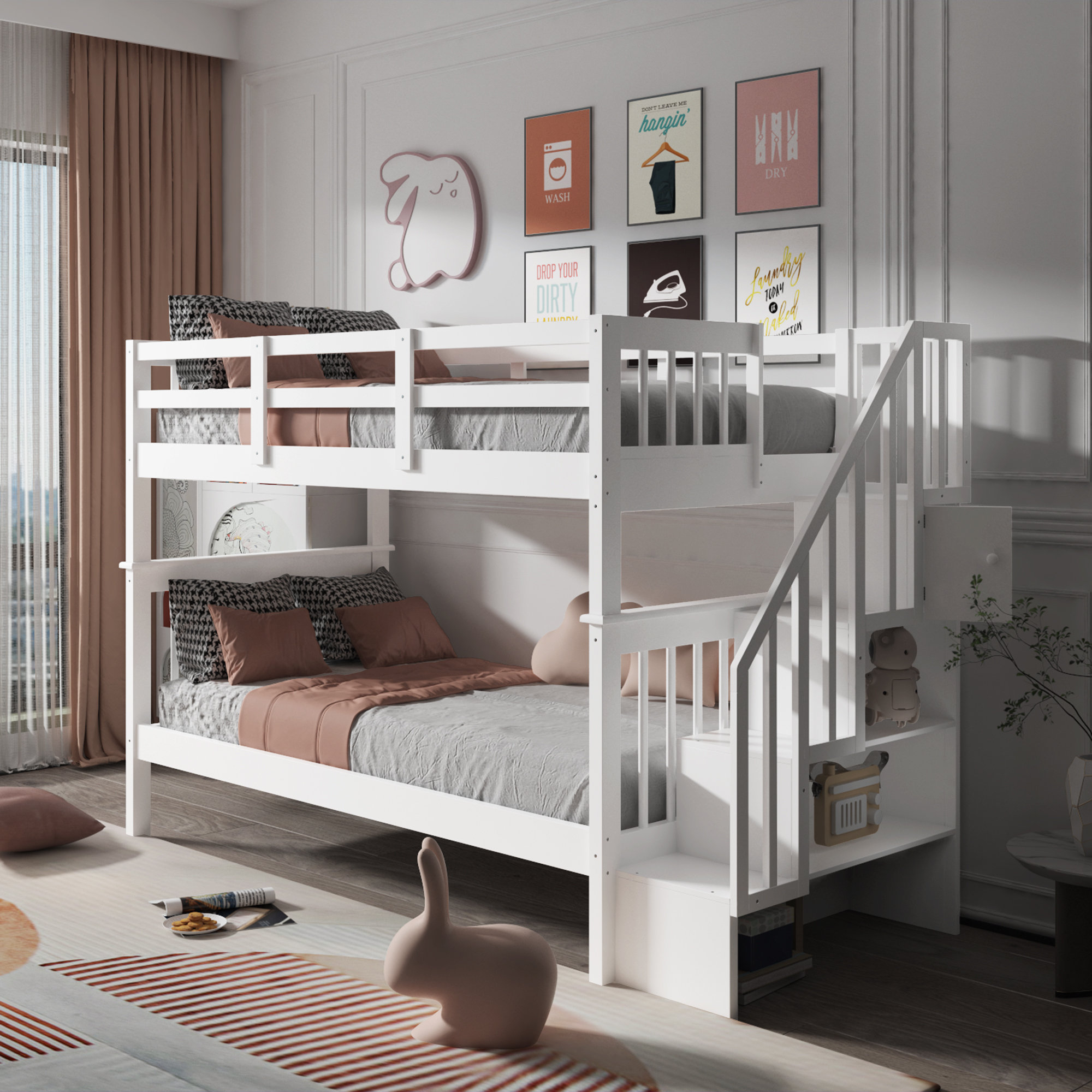 Harriet Bee Fadıl Twin Over Twin Standard Bunk Bed by Harriet Bee