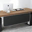 Bureau de direction en bois massif en L noyer avec tiroirs-1266942758-1266942746
