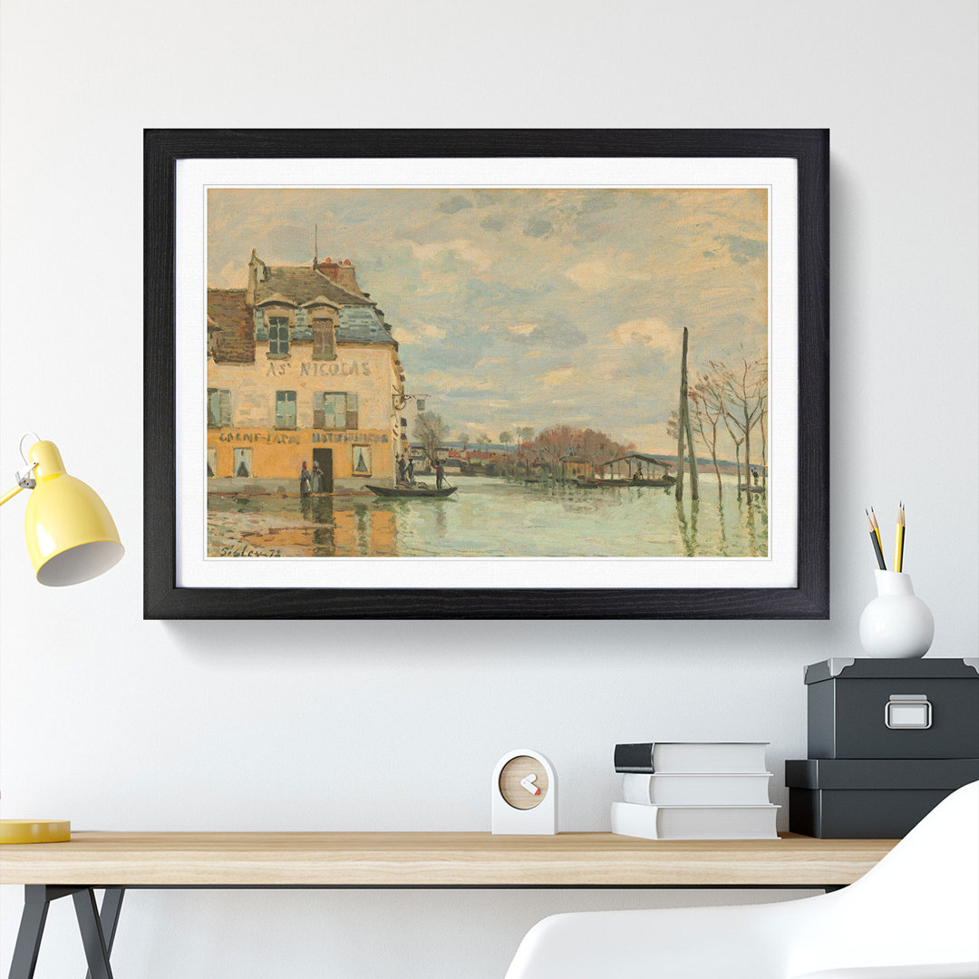 Flood at Port-Marly by Alfred Sisley - Framed Print