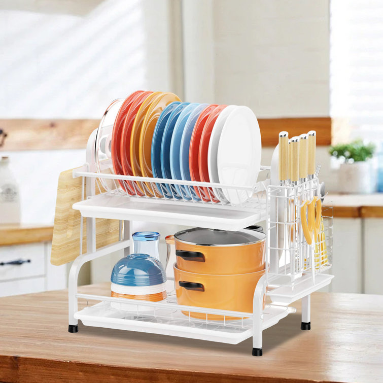 qxttech Stainless Steel 2 Tier Dish Rack