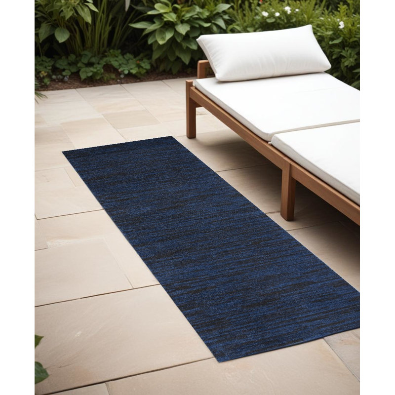 Tapis de couloir d'extérieur antidérapant 2 pi x 8 pi bleu nuit, Tapis de couloir 2 pi 2 po x 7 pi 6 po