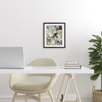 Impression abstraite encadrée sous verre «Energetic Frequent», conception par Design Fabrikken