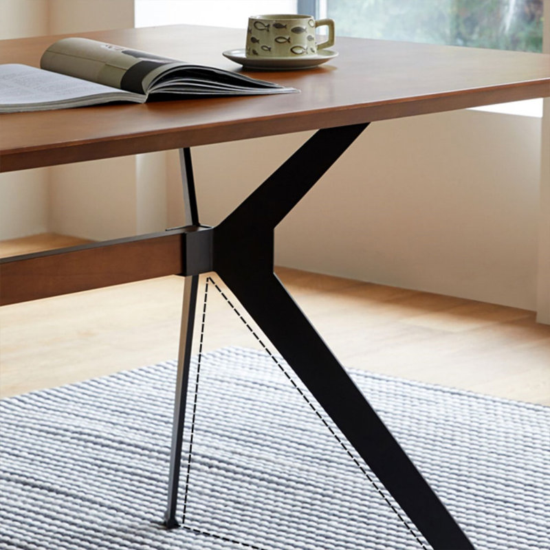 Ensemble de table à manger confortable en bois massif, H 29,52 po x L 62,99 po x l 35,43 po