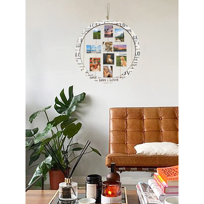 Rustic Wood Picture Frame with Mat