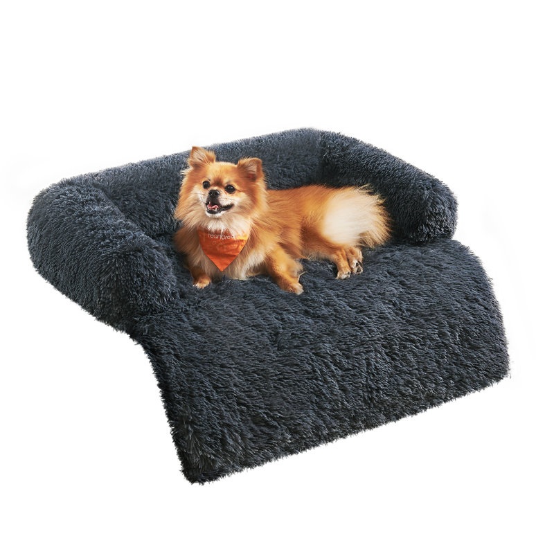 80x75x16cm Cotton Pet Bed, Dark Grey
