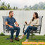Fauteuil de patio pivotant à haut dossier-331702150