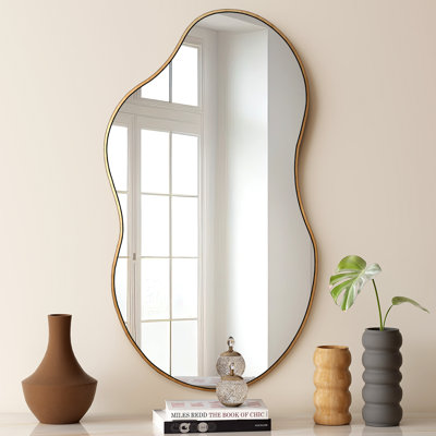 Ashane Asymmetrical Wall Mirror Metal Frame
