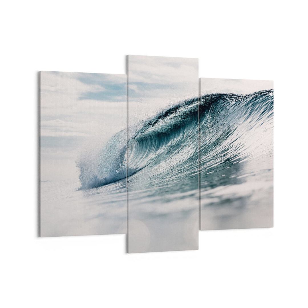 3-tlg. Leinwandbilder-Set Wave Sea Ocean