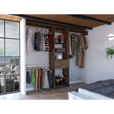 Manchester 250 Closet System with 5 Open Shelves, 1 Drawer, and 3 Metal Rods