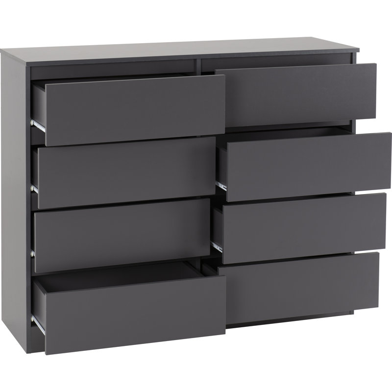 Braunstein 8 Drawer Chest Of Drawers, Grey