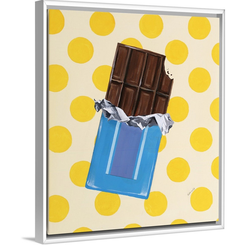 " Candy Shop I " by Sydney Edmunds Painting Print, 25.7" H x 21.7" W x 1.75" D, White Floater Frame