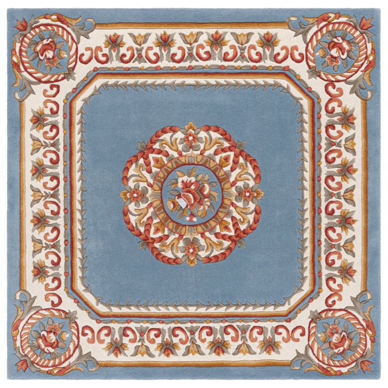 Tapis en coton touffeté à la main Addiline, Carré 6 pi