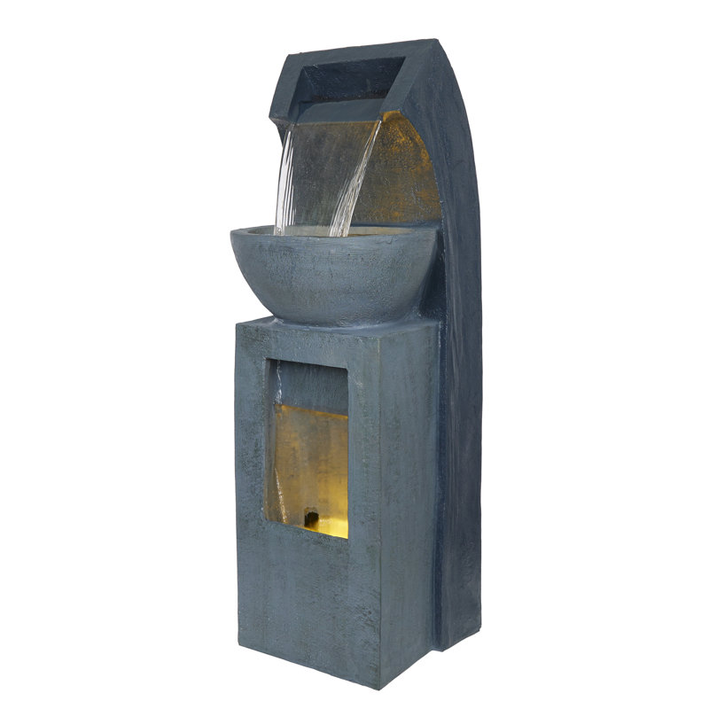 Outdoor Fountain with Lights