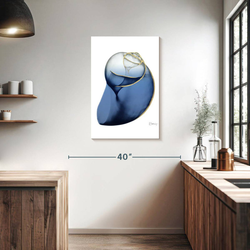 Marble indigo snail Aletra, H 36 po x l 24 po