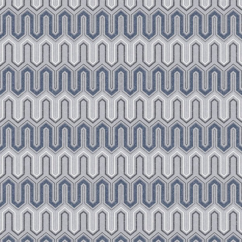 33' L x 21" W Wallpaper Roll, Blue Grey