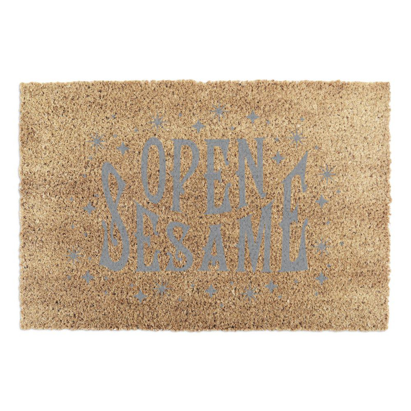 Bickham Open Sesame Kitchen Mat, Grey/Orange
