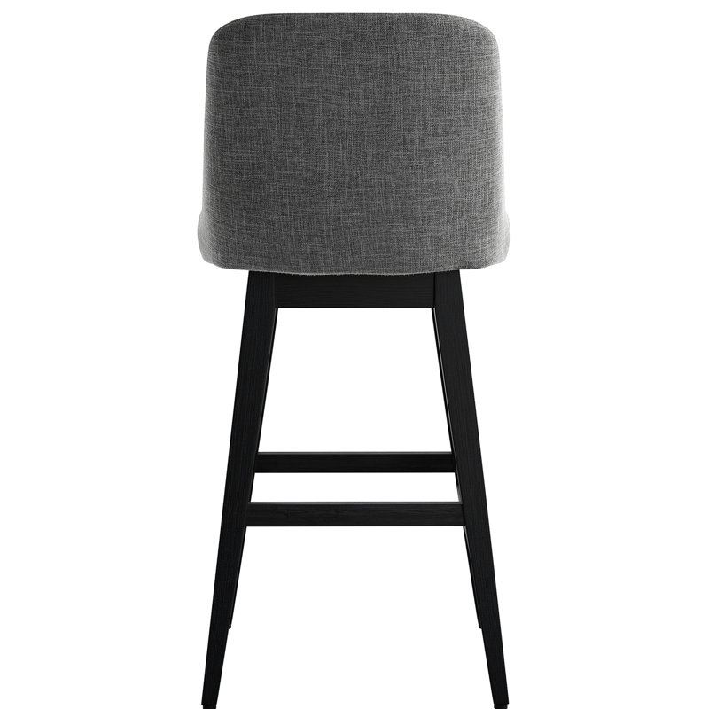 2 tabourets pivotants gris anthracite pivotant à 360 degrés. Confort moderne pour la salle à manger. Fabrication avec matériaux - tissu de performance, mousse, bois massif. Style contemporain américain. Facile à assembler. 21,56