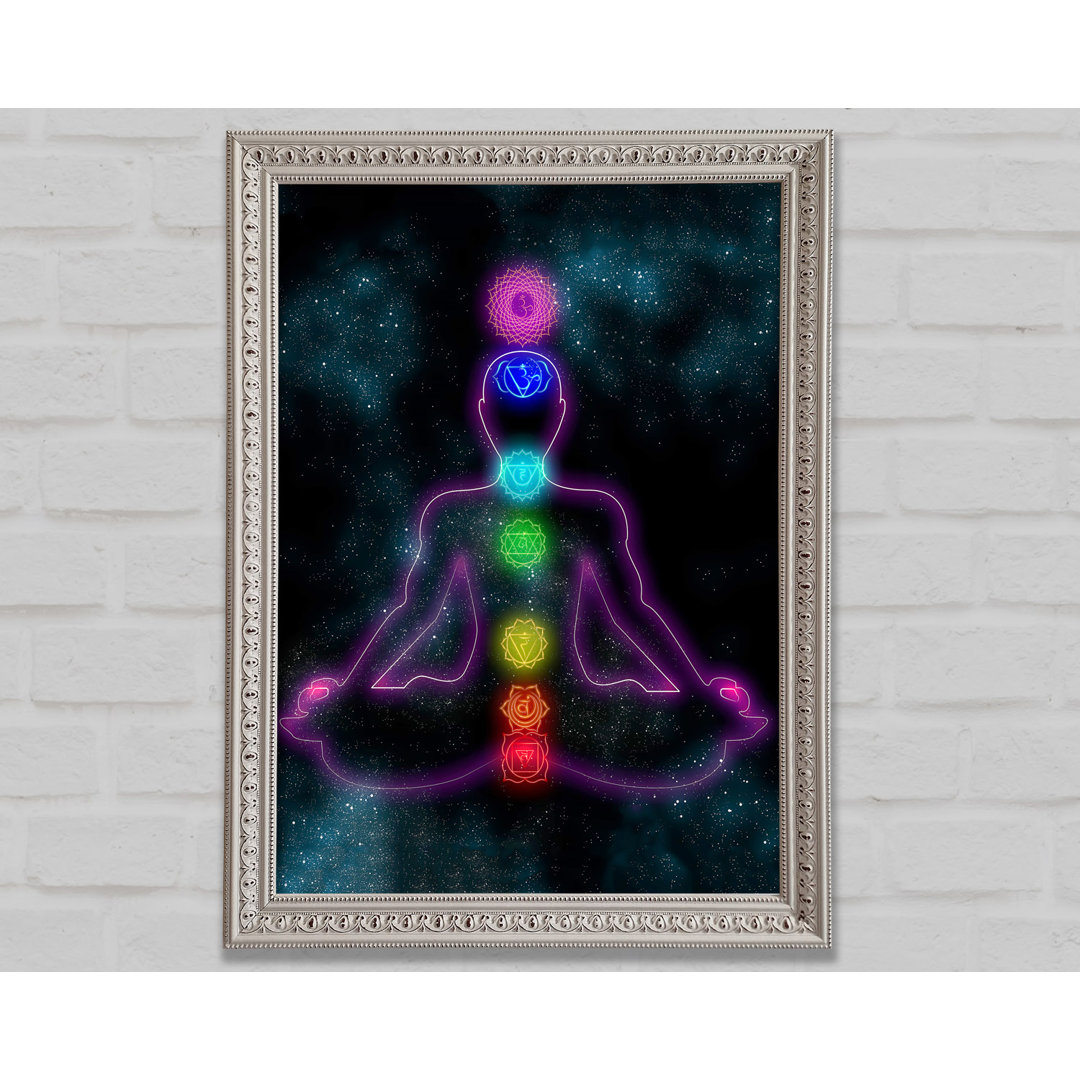 Chakra Meditation Colours 2 - Einzelne Bilderrahmen Kunstdrucke