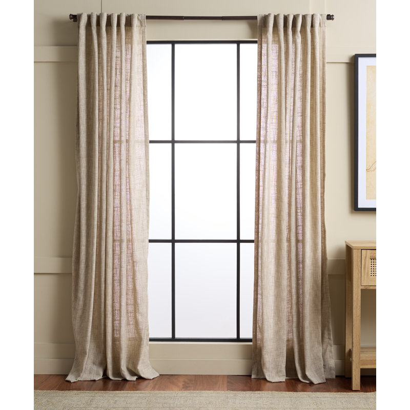 Rideau obscurcissant en polyester de couleur unie, Marron clair, L 52 po x L 96 po