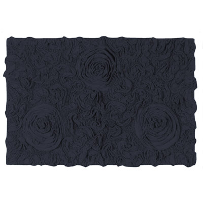 Schoenberger Floral Design Cotton Bath Rug