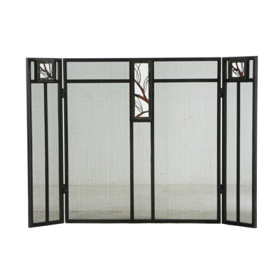 Branch 3 Panel Fireplace Screen
