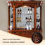 Armoire à vin en bois massif 62,99 po de style américain