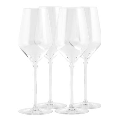 White Wine Glasses Set of 6-14Oz, Long Stem Wine Glasses with Thin
