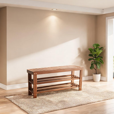 Rangement et rangement pour la maison 11 po x 35,4 po x 17,7 po avec poids de 3,8 kg en couleur de bois