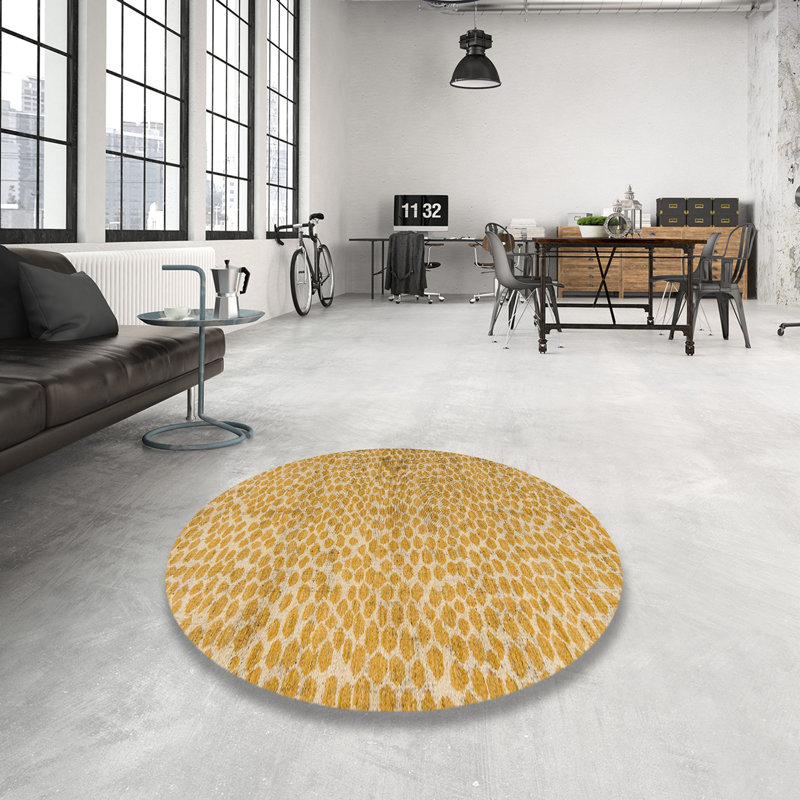 Abstract Indoor Rug, Round 8'