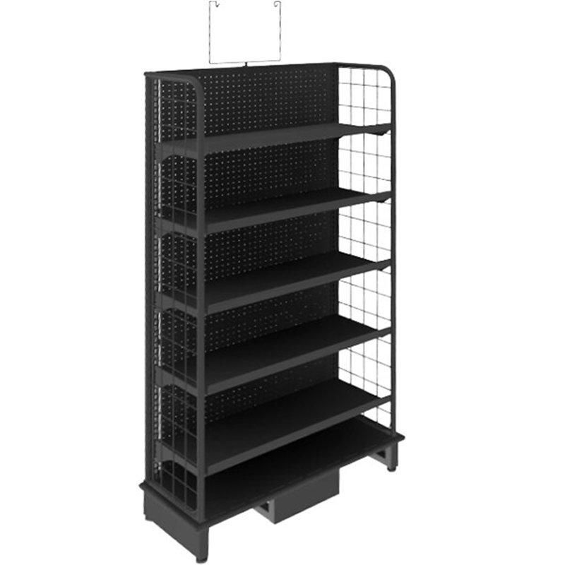 Présentoir de marchandise de réfrigérateur simple 36 po x 16 po x 78 po Marco Company avec 5 tablettes réglables WS-568GRO009WMGB