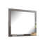 Miroir de commode Aaz, conception encadrée, gris vieilli 37 x 47 rectangulaire