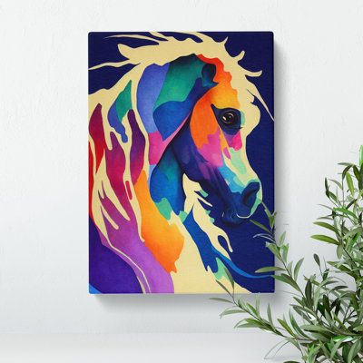 XC1022-1598X Colourful Horse No.4 Abstract - Wrapped Canvas Print